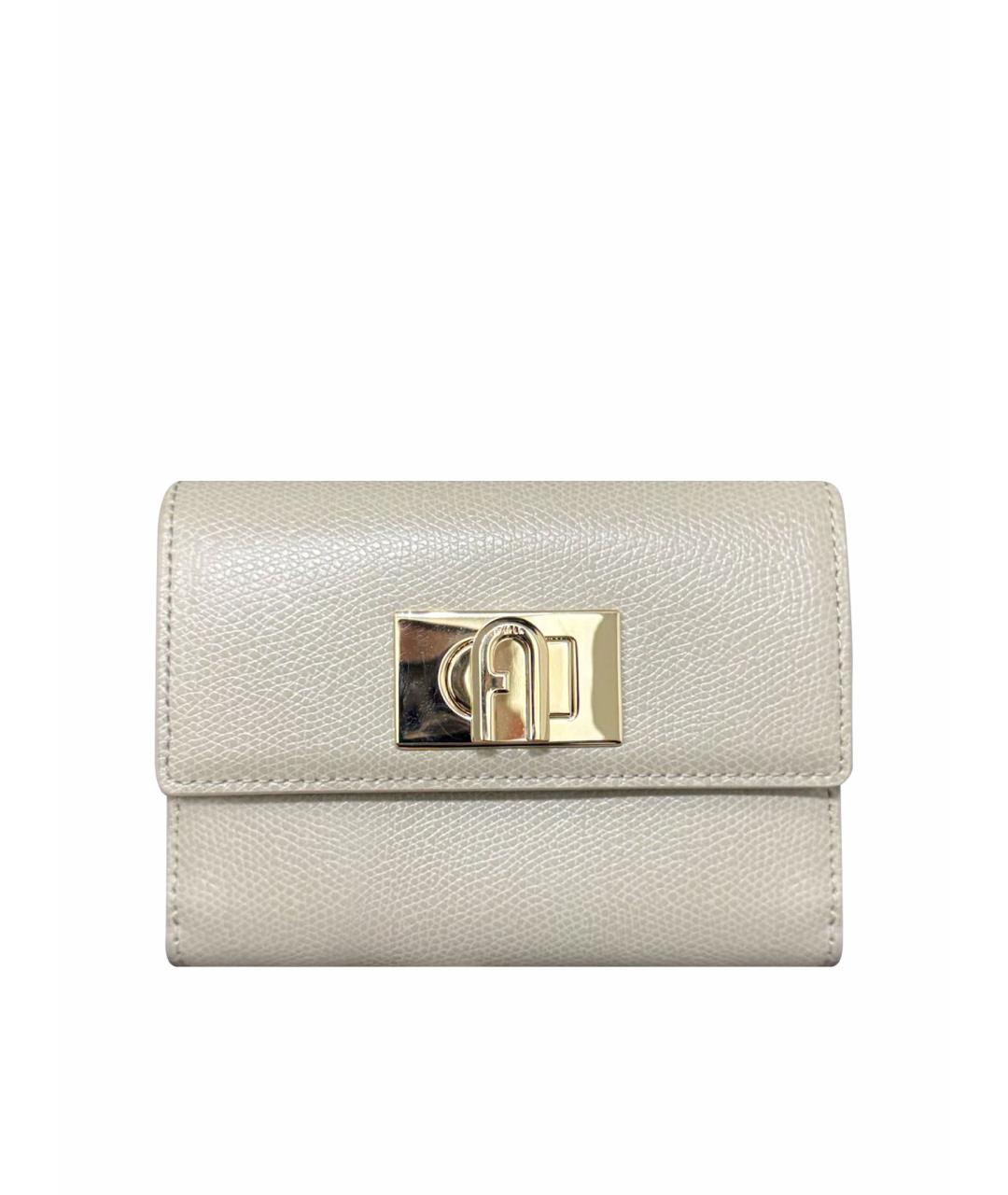 FURLA Бежевый кожаный кошелек, фото 1