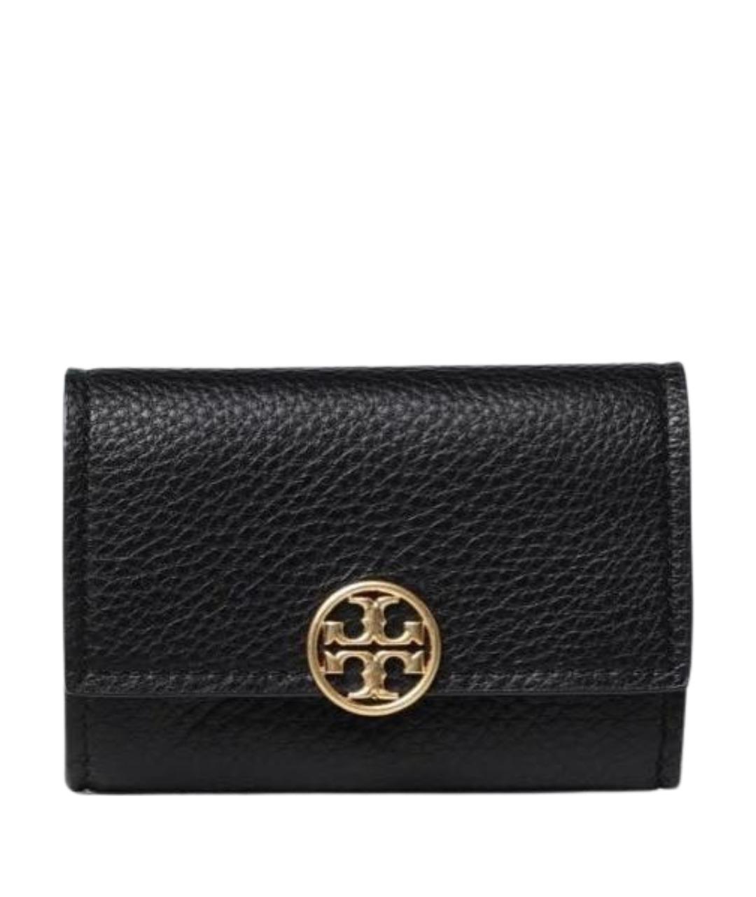 TORY BURCH Черный кожаный кошелек, фото 1