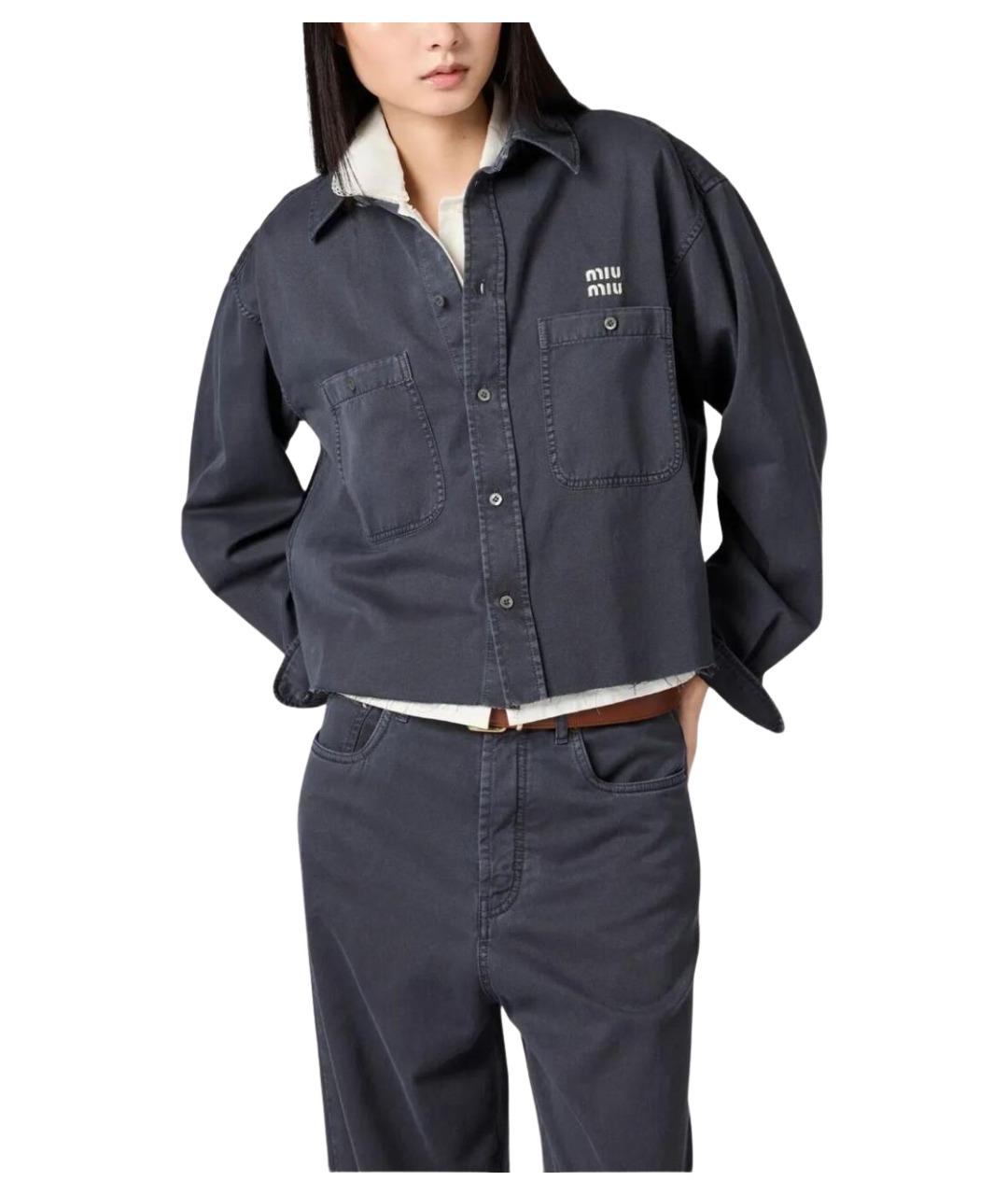 MIU MIU Серая хлопковая куртка, фото 3