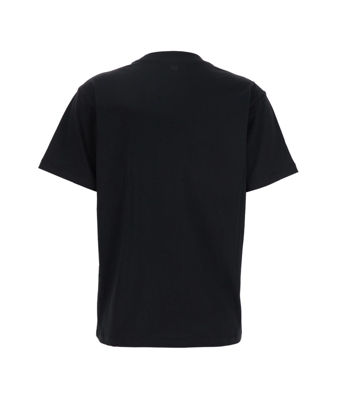 Ami Paris Черная хлопковая футболка, фото 2