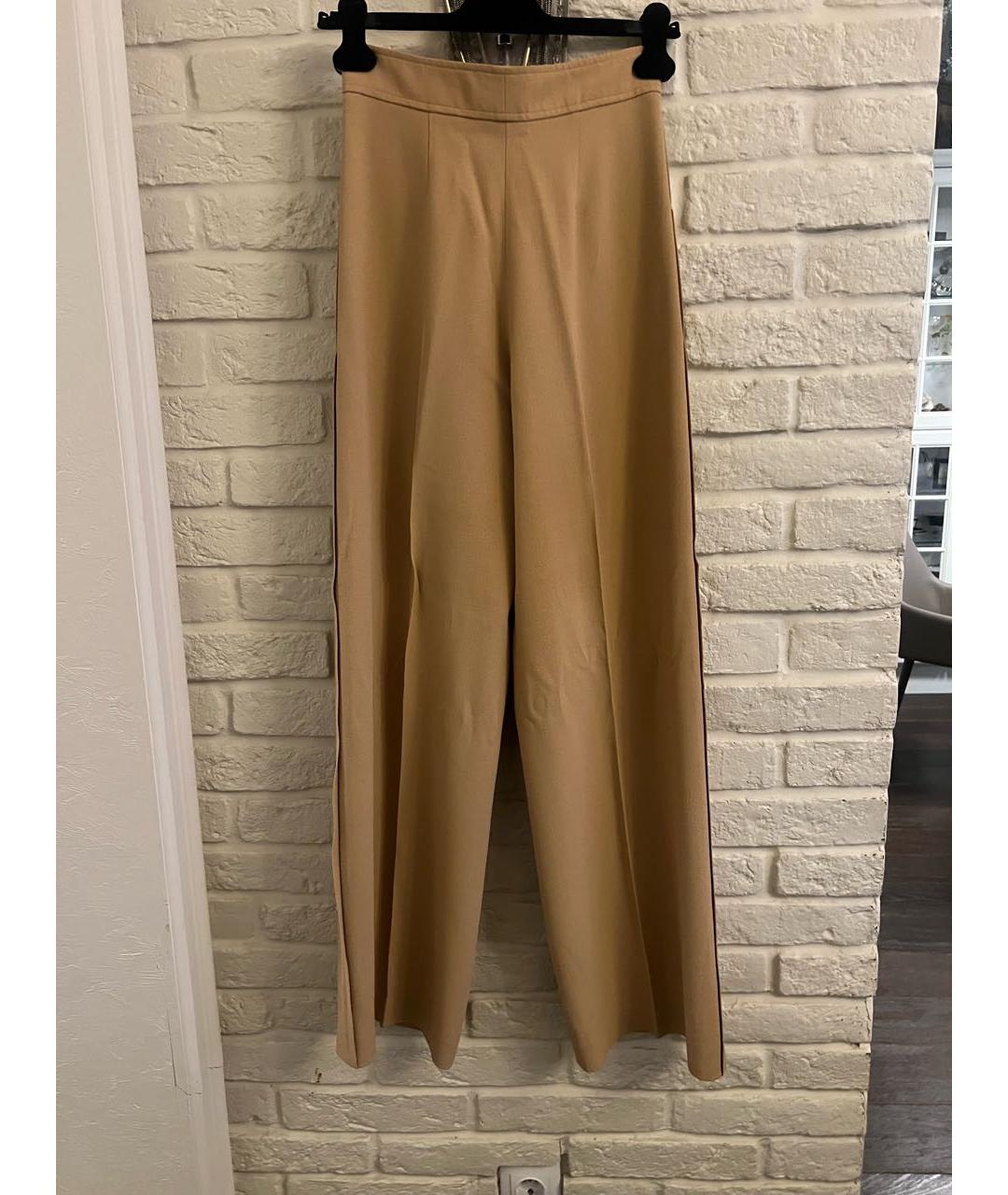 CHLOE Бежевые ацетатные брюки широкие, фото 2