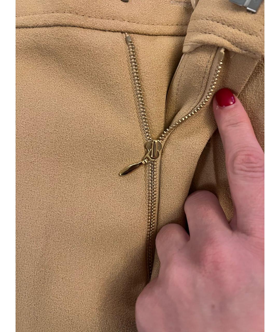 CHLOE Бежевые ацетатные брюки широкие, фото 4