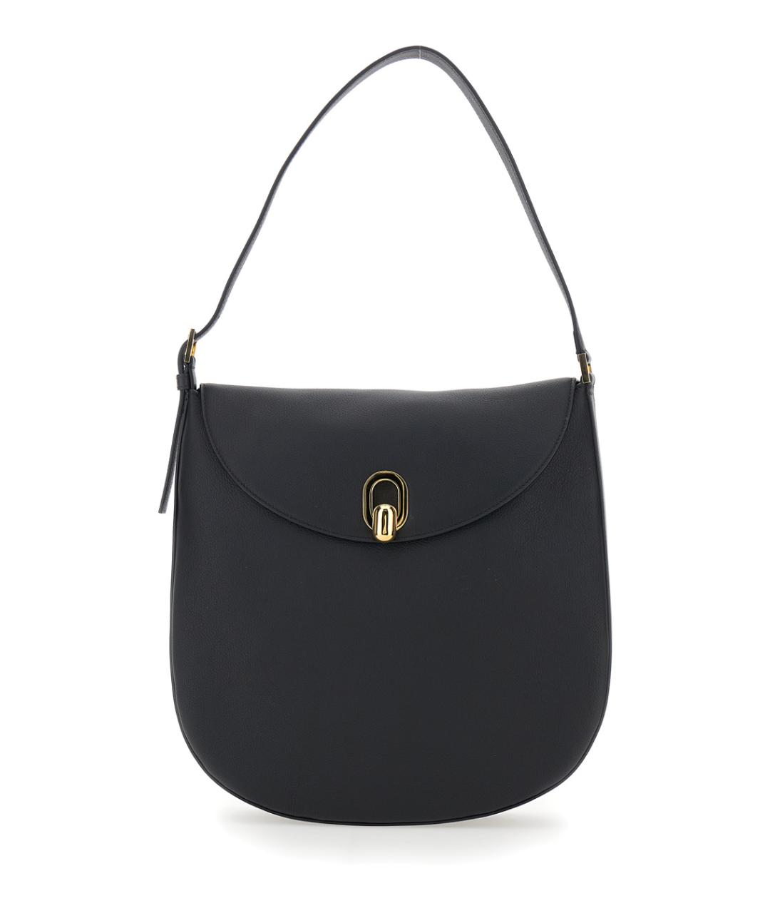 Savette Черная кожаная сумка через плечо, фото 1