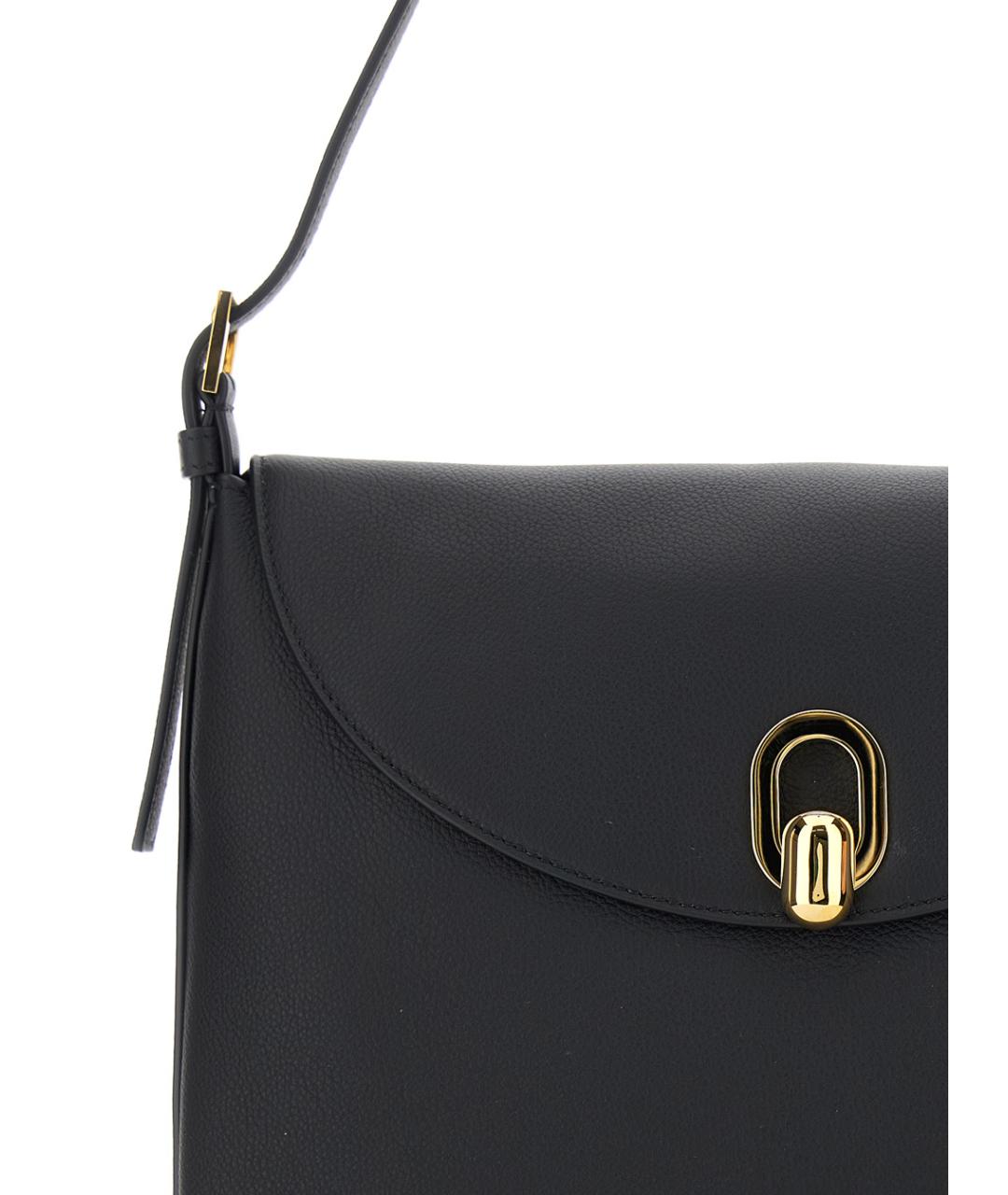 Savette Черная кожаная сумка через плечо, фото 3
