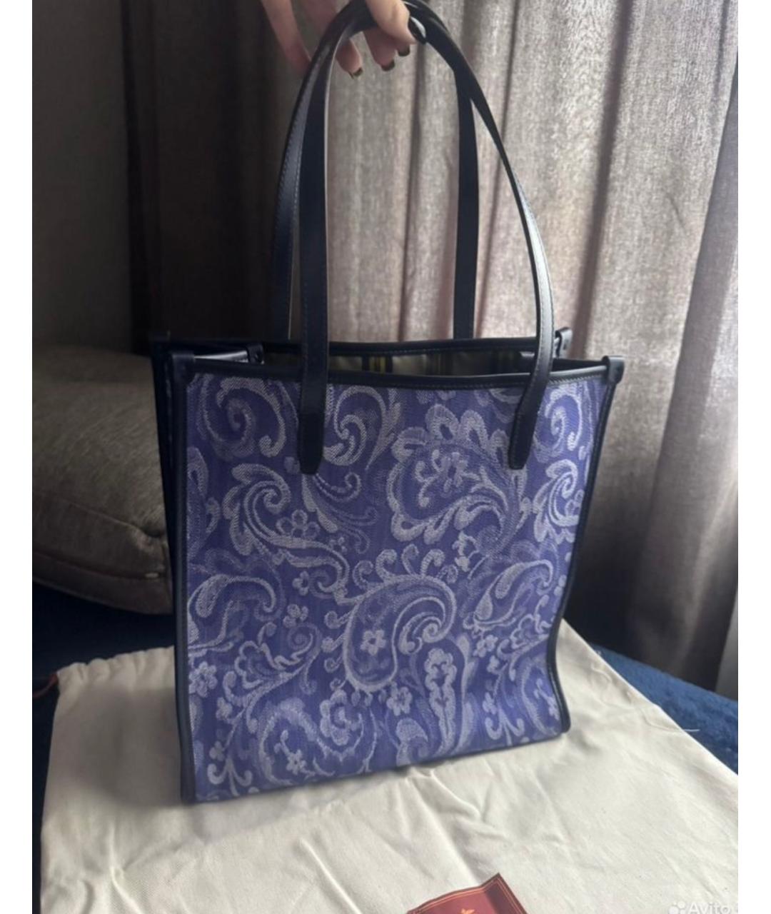 ETRO Синяя деним сумка тоут, фото 2