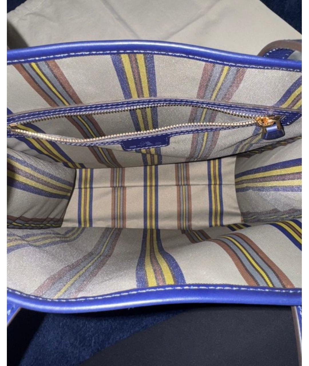 ETRO Синяя деним сумка тоут, фото 4