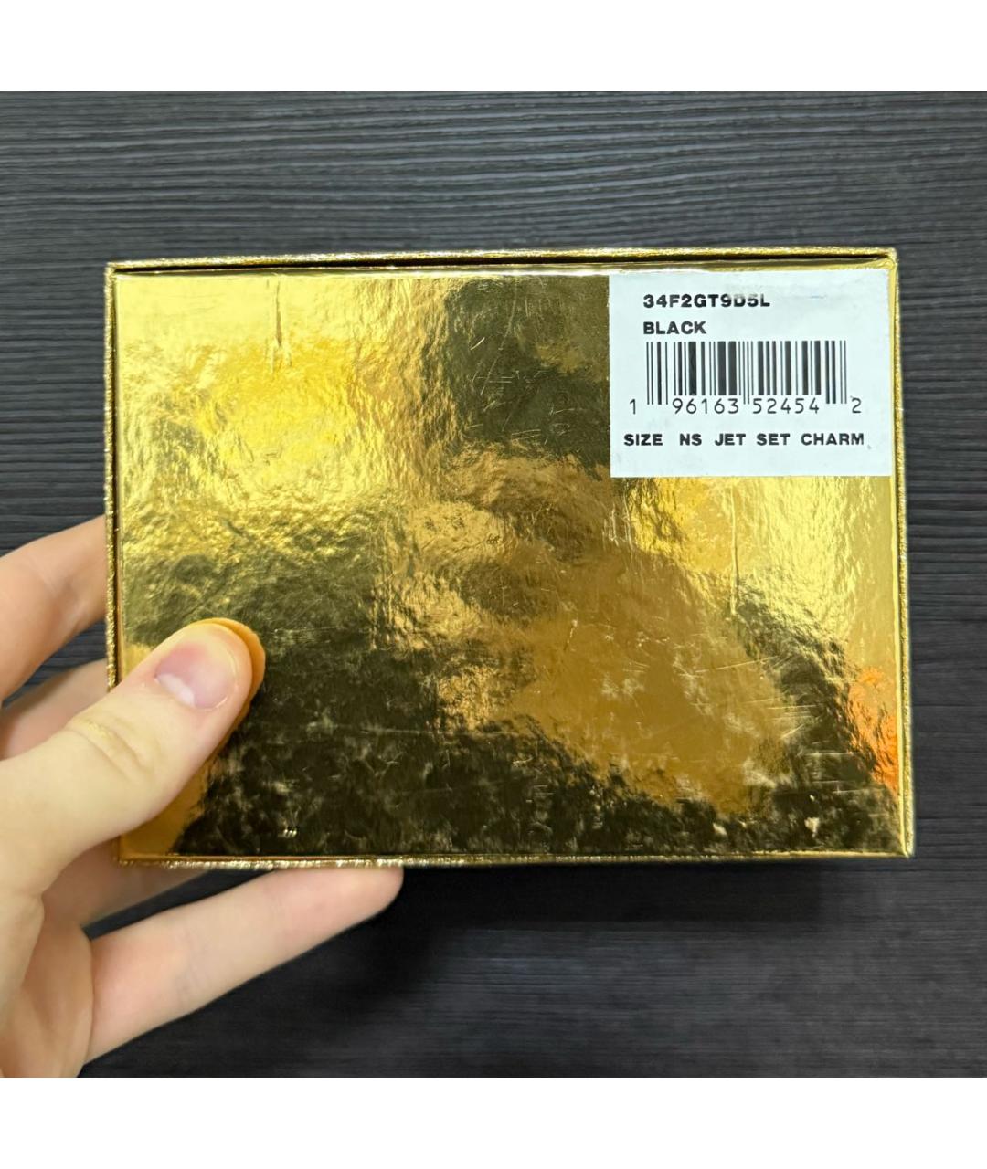 MICHAEL KORS Черный кожаный кардхолдер, фото 3