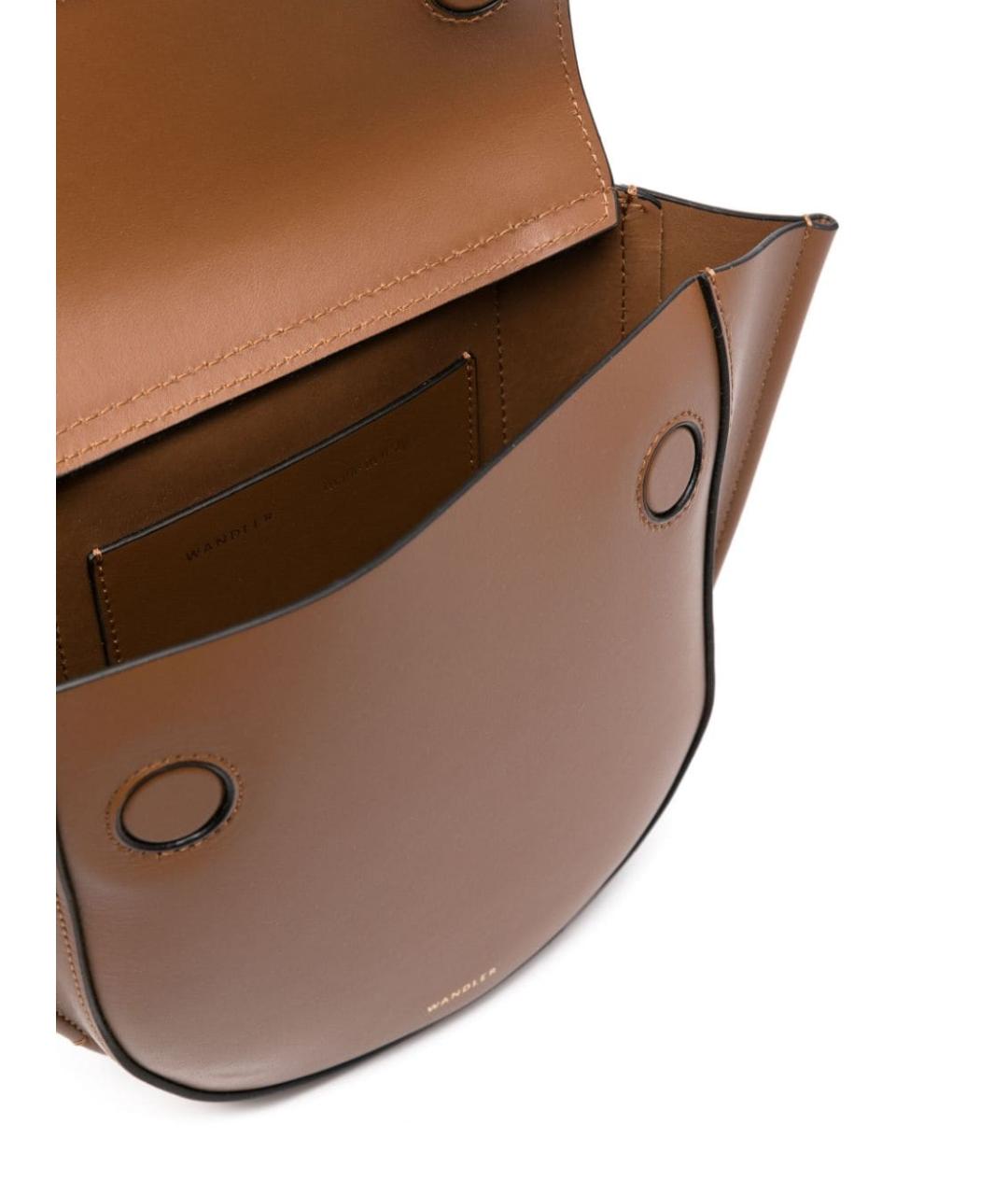 WANDLER Коричневая кожаная сумка тоут, фото 5