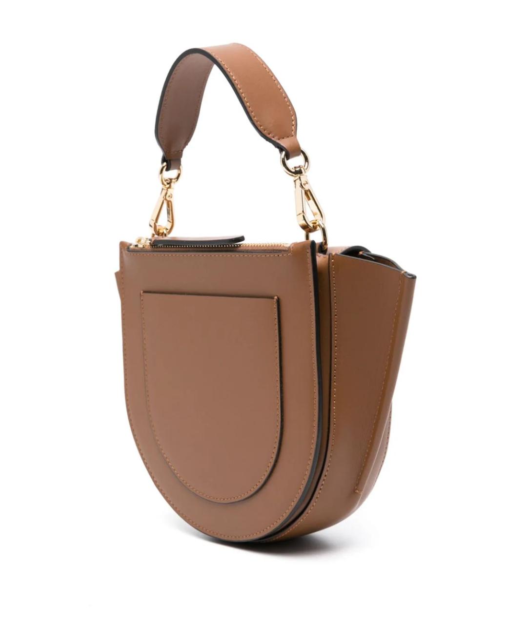 WANDLER Коричневая кожаная сумка тоут, фото 3