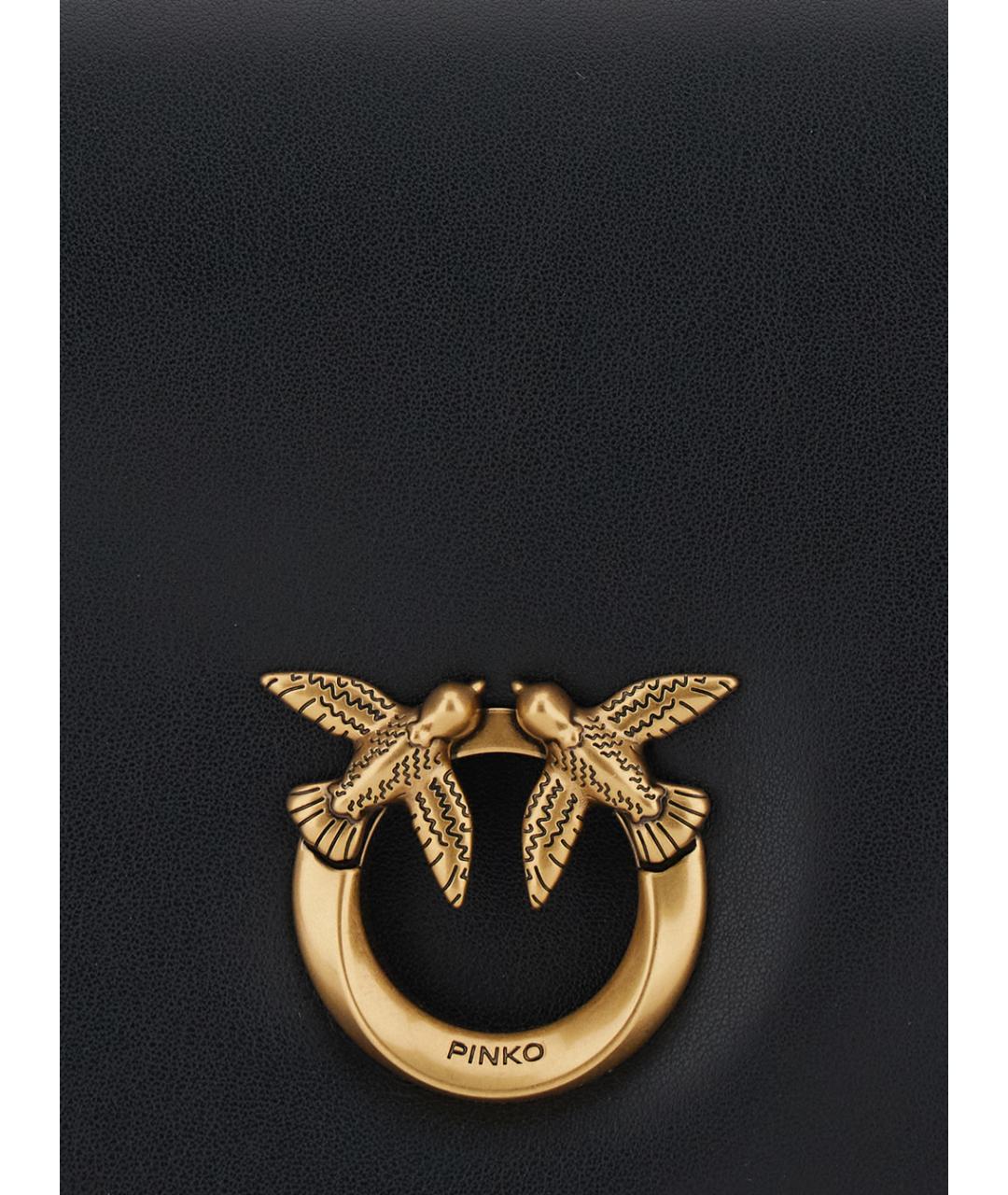 PINKO Черная кожаная сумка через плечо, фото 3