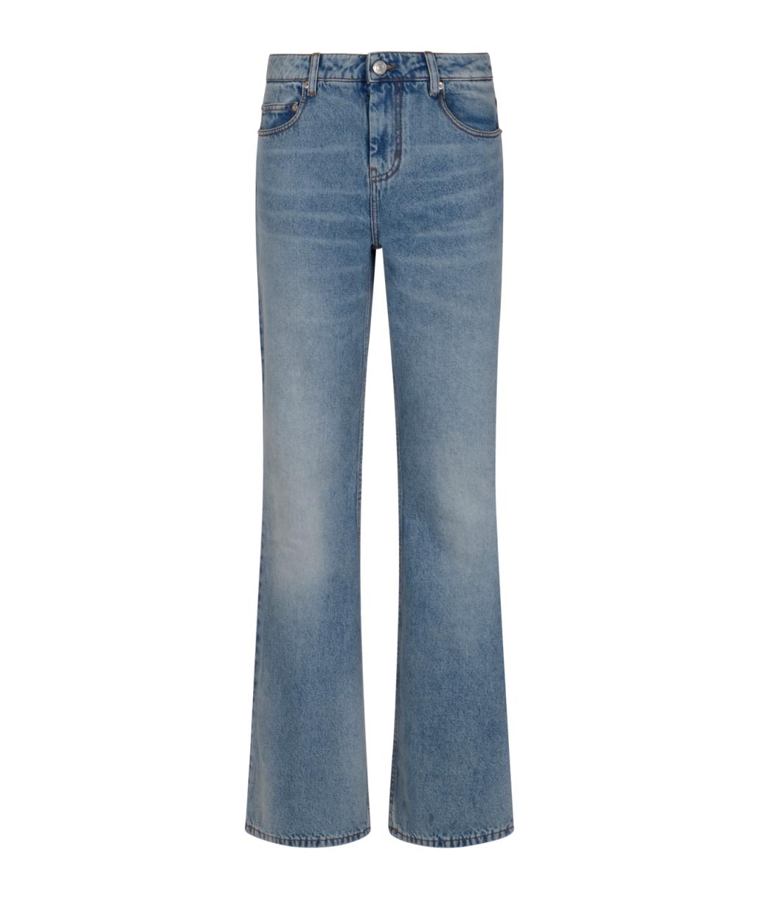 Ami Paris Голубые хлопковые прямые джинсы, фото 1