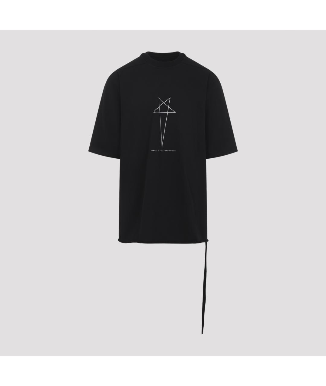 RICK OWENS DRKSHDW Черная хлопковая футболка, фото 2