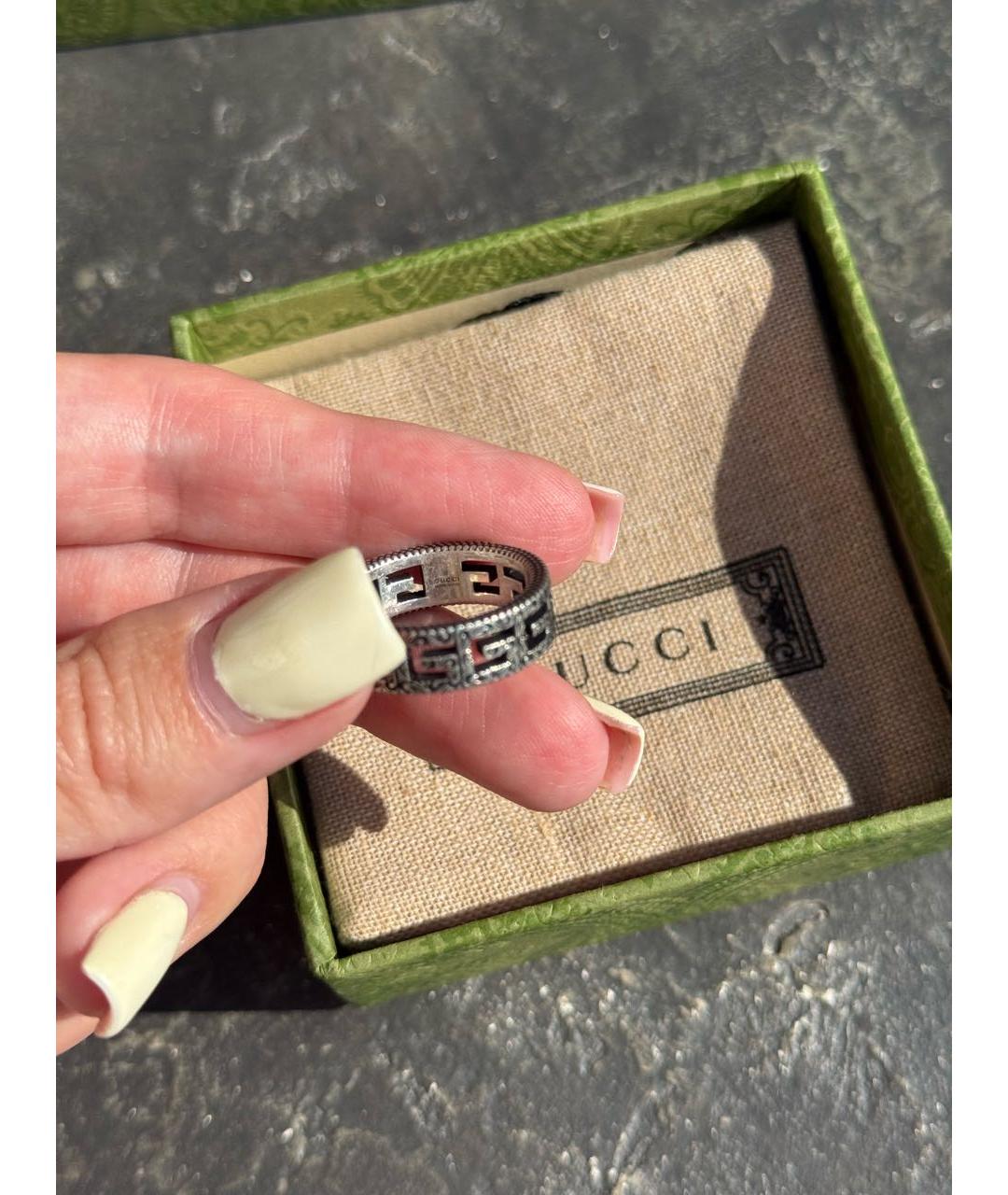 GUCCI Серебряное серебряное кольцо, фото 5