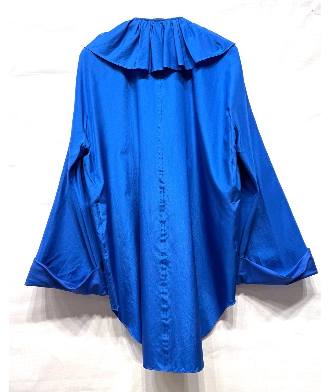 NINA RICCI Синяя шелковая блузы, фото 2