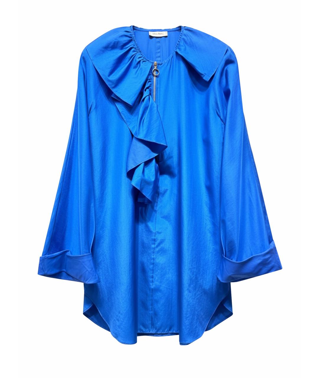 NINA RICCI Синяя шелковая блузы, фото 1