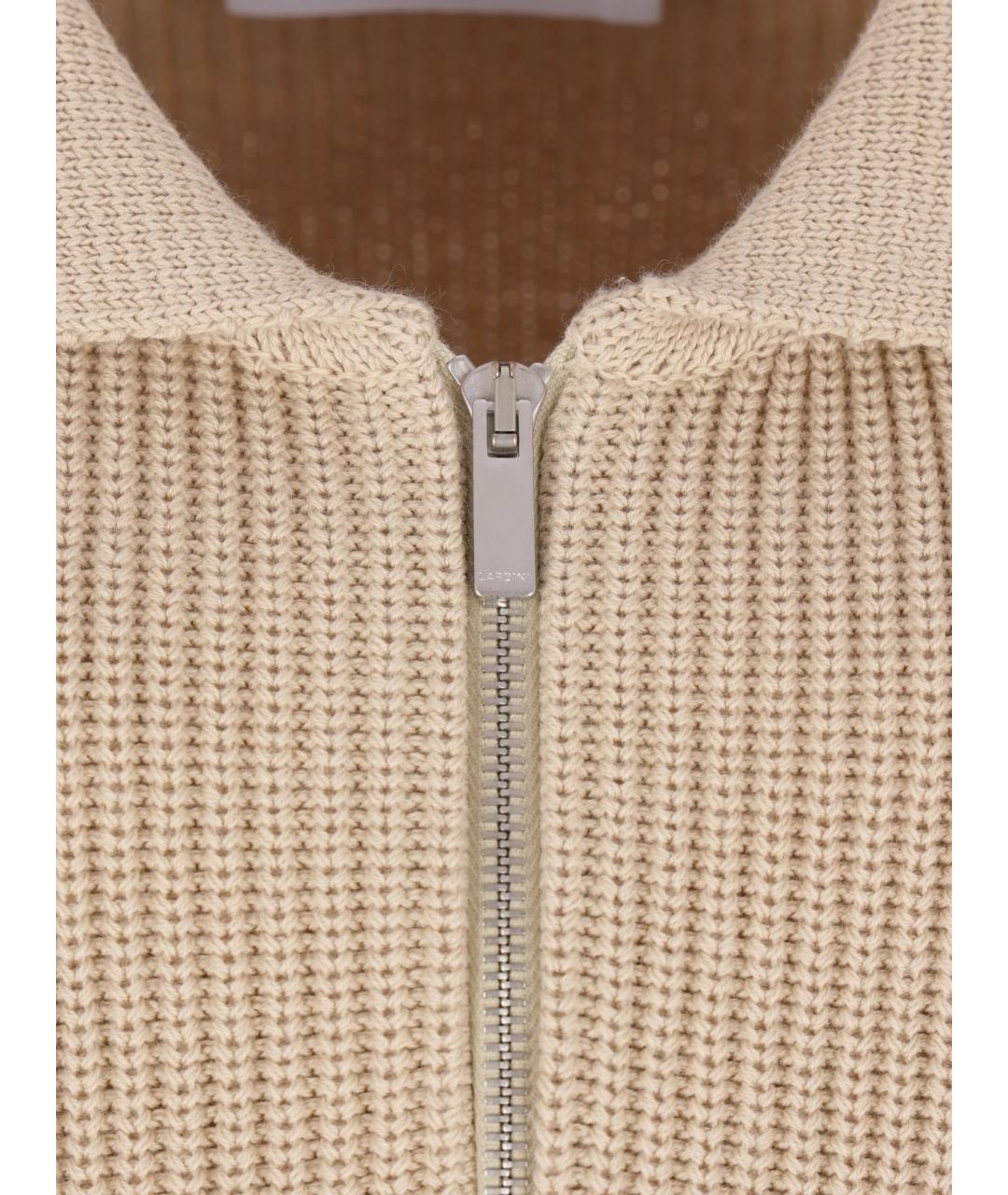 LARDINI Бежевый хлопковый джемпер / свитер, фото 3