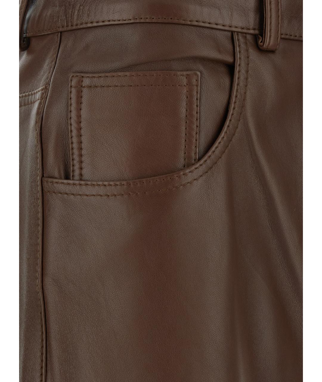 HAIKURE Коричневые прямые джинсы, фото 3