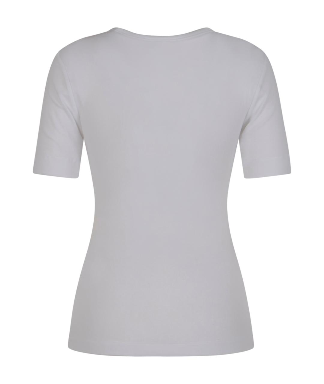 GANNI Белая хлопковая футболка, фото 2