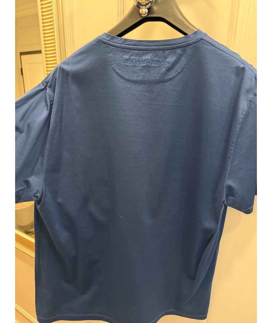 STEFANO RICCI Синяя футболка, фото 2