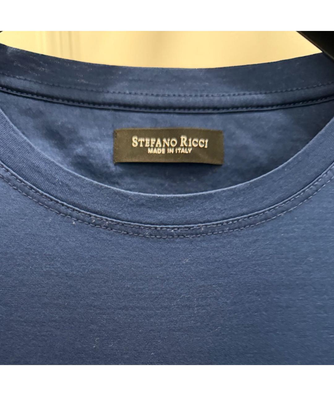 STEFANO RICCI Синяя футболка, фото 3