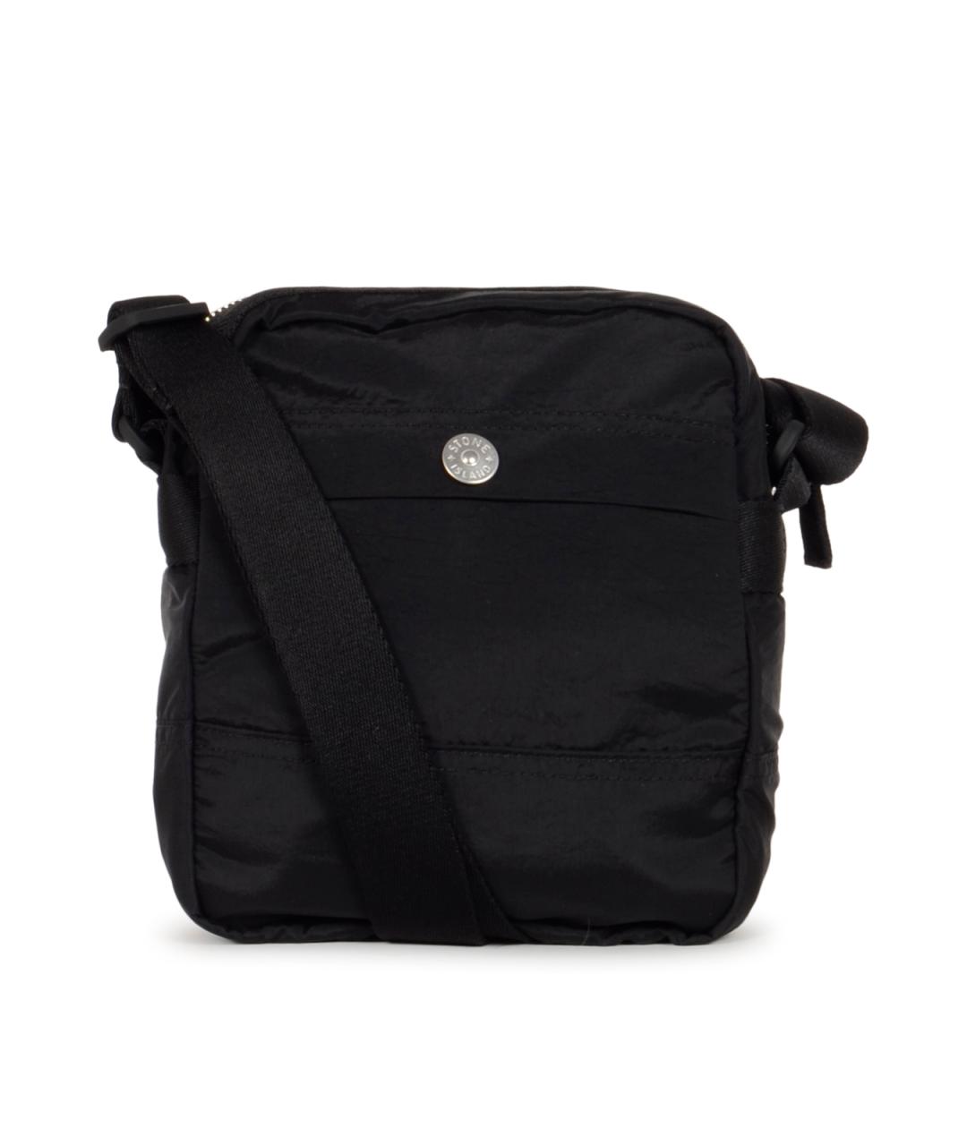 STONE ISLAND Черная синтетическая сумка на плечо, фото 3