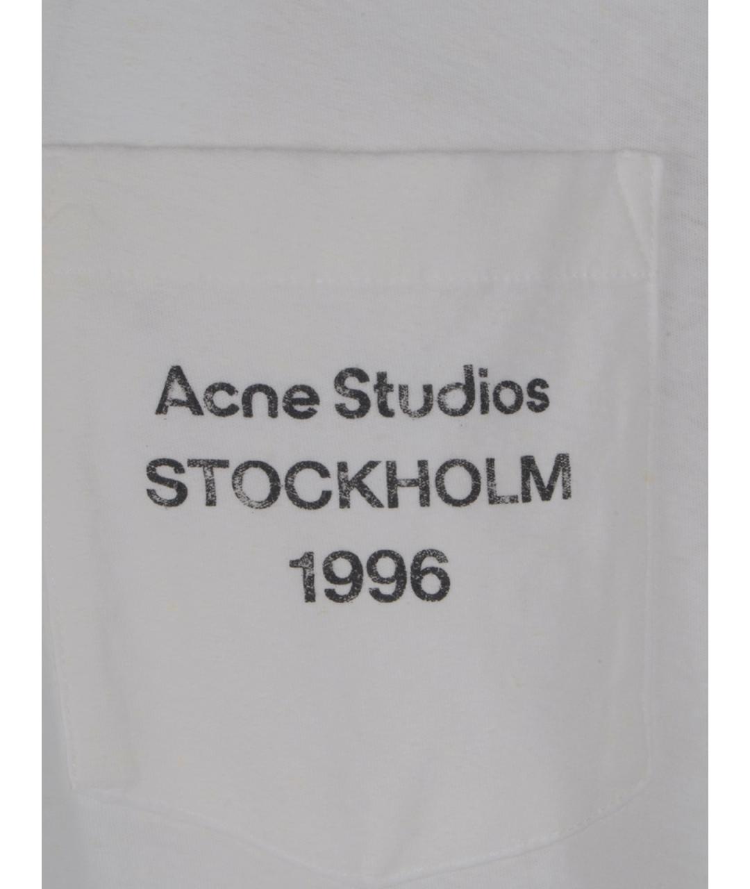 ACNE STUDIOS Бежевая хлопковая футболка, фото 3