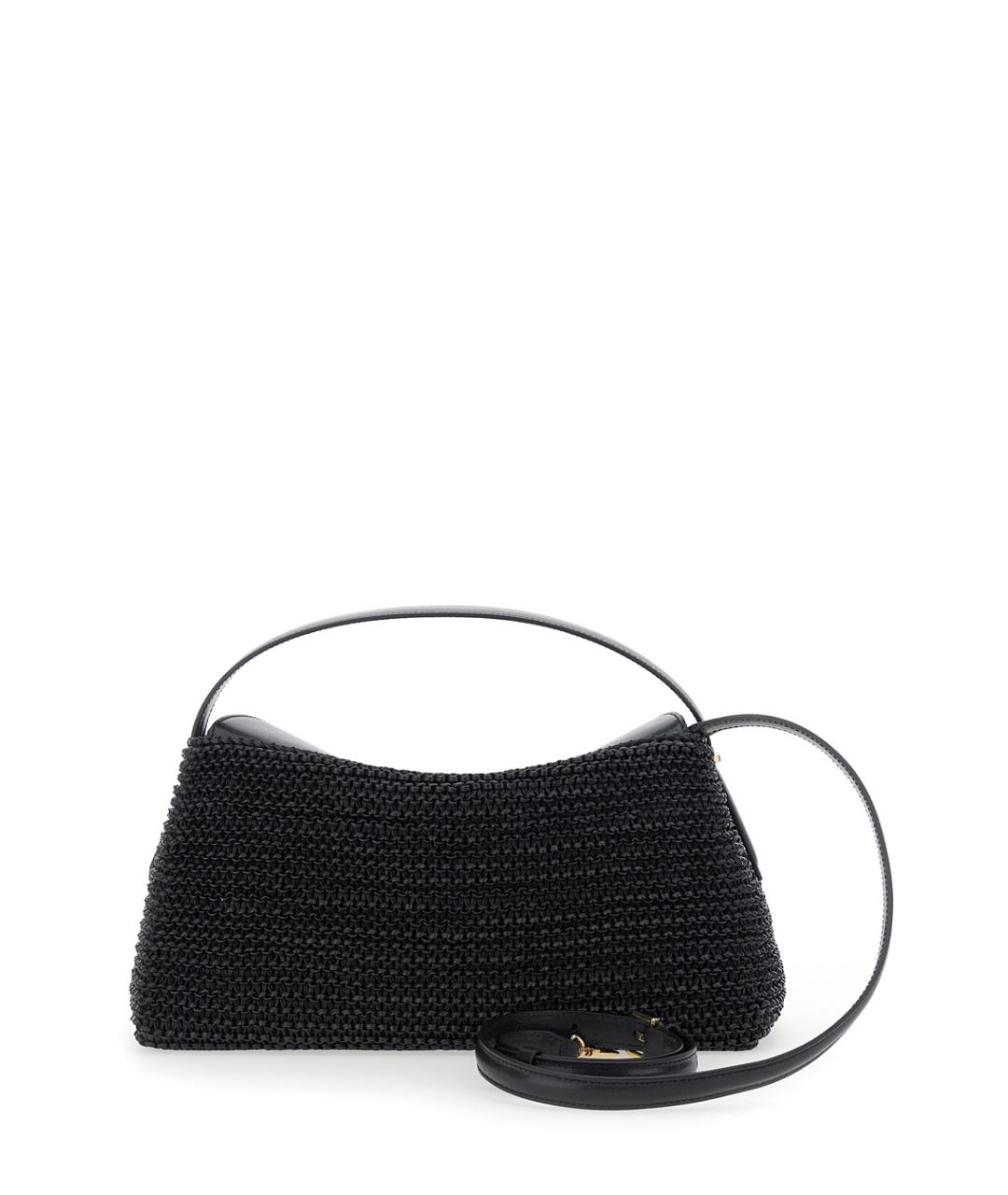 TOTEME Черная кожаная сумка через плечо, фото 2