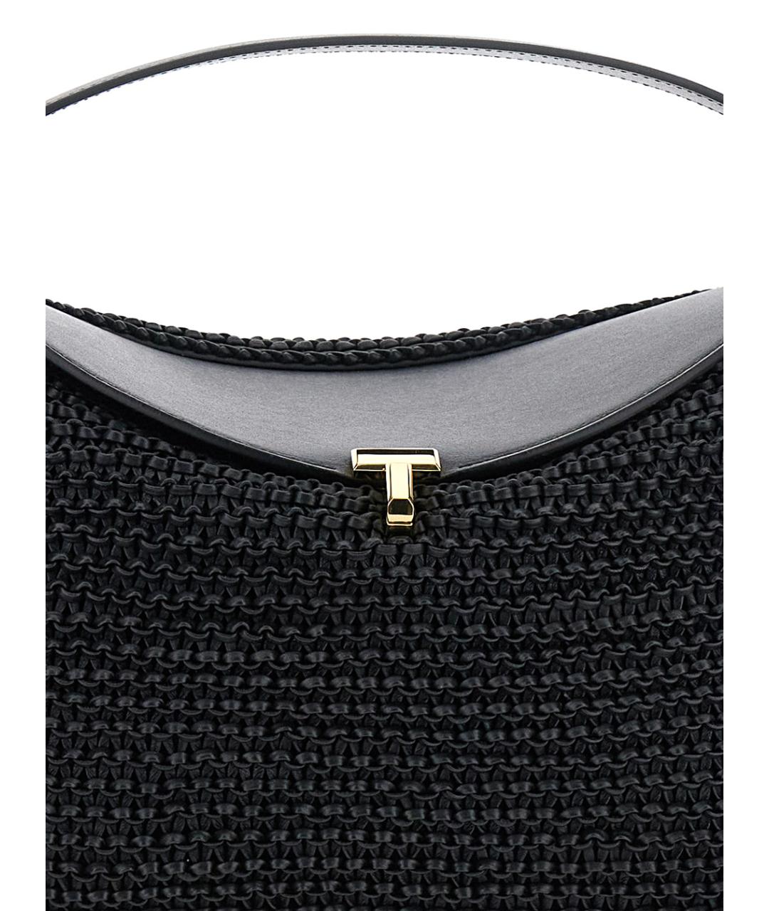 TOTEME Черная кожаная сумка через плечо, фото 3