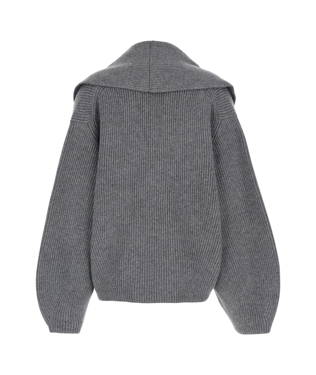 TOTEME Серый шерстяной кардиган, фото 2