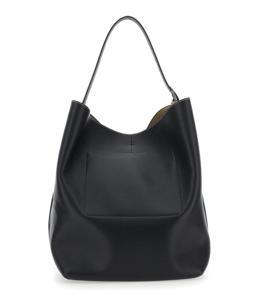 TOTEME Черная кожаная сумка тоут, фото 2