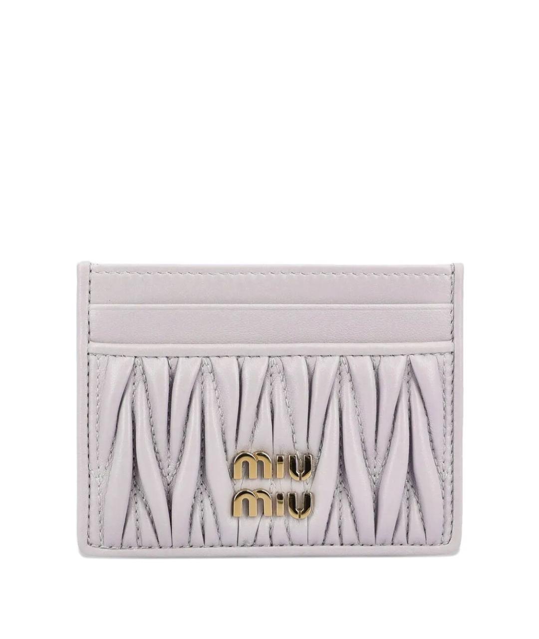 MIU MIU Фиолетовый кожаный кардхолдер, фото 1