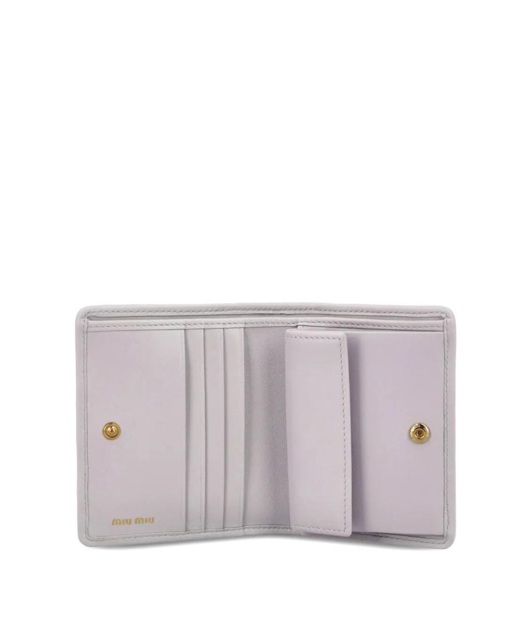 MIU MIU Фиолетовый кожаный кошелек, фото 3