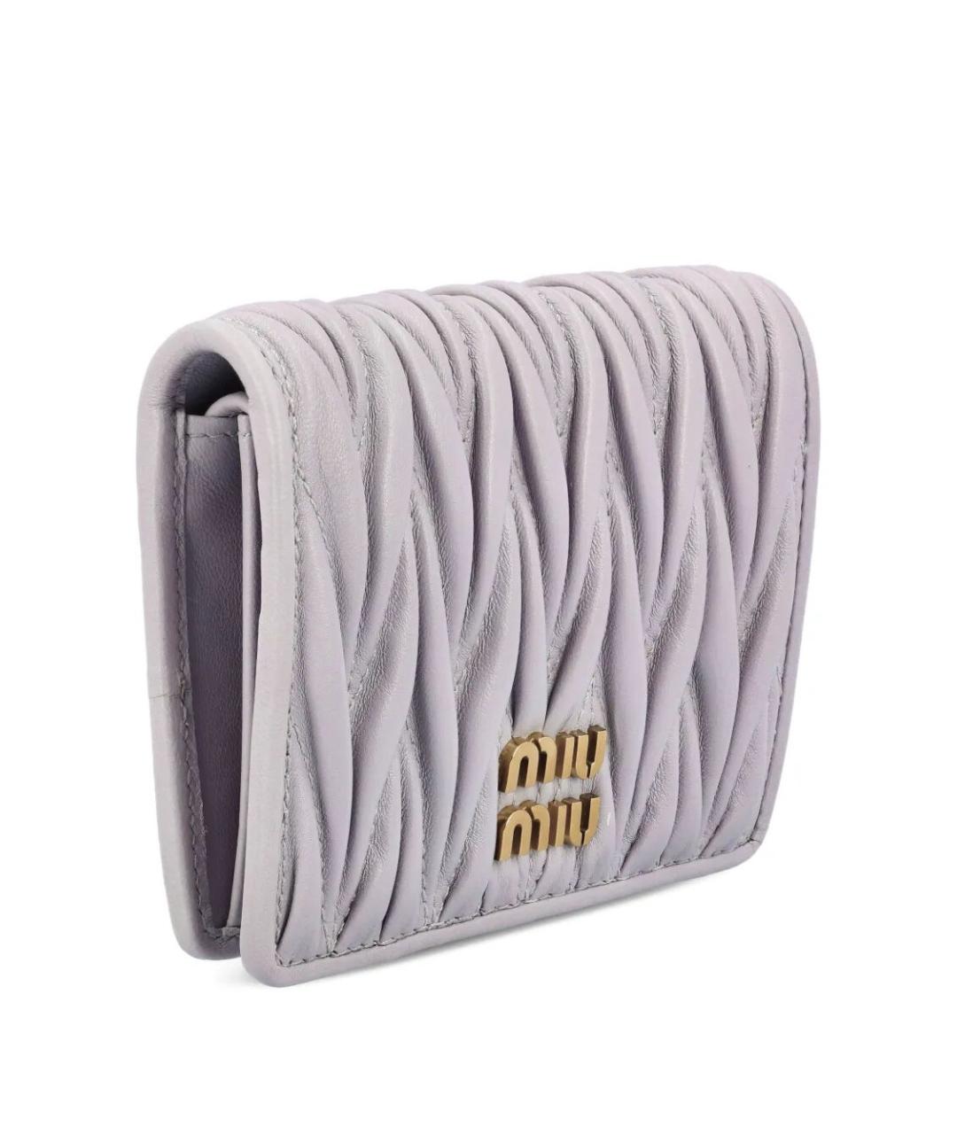 MIU MIU Фиолетовый кожаный кошелек, фото 4