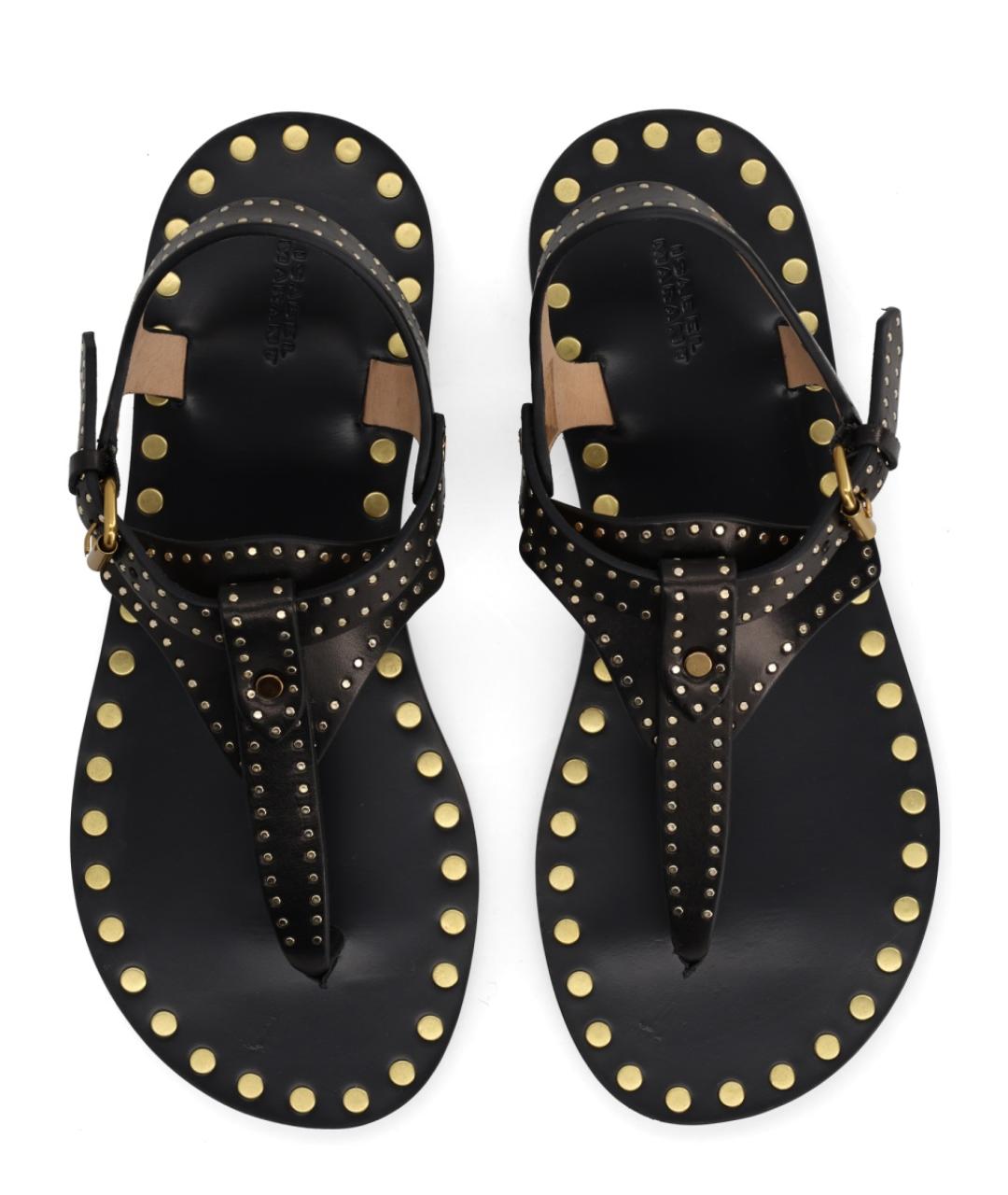 ISABEL MARANT Черные кожаные сандалии, фото 6