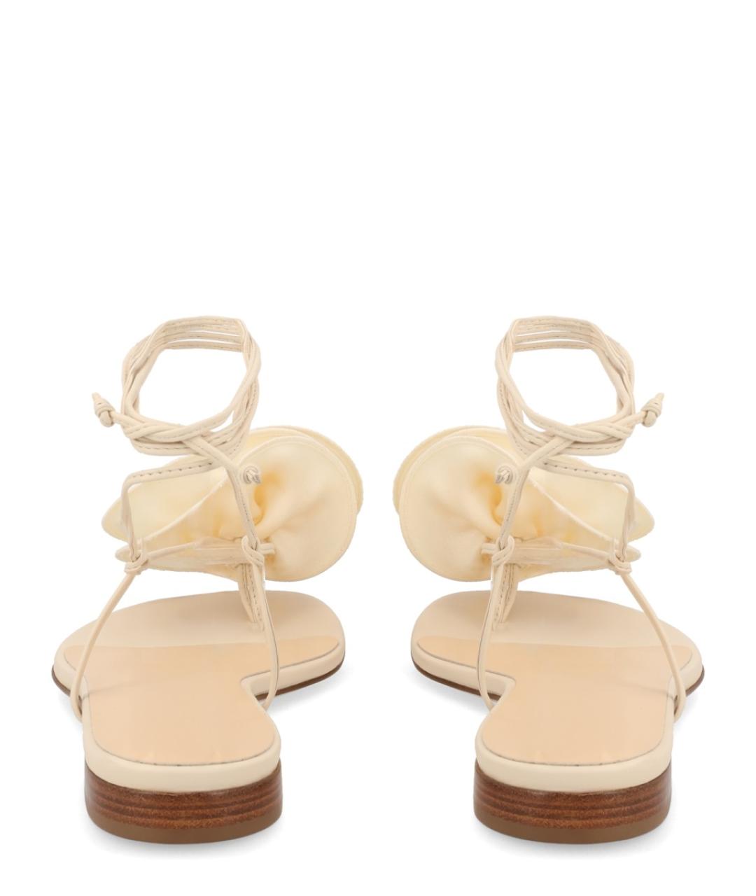 MAGDA BUTRYM Бежевые кожаные сандалии, фото 4