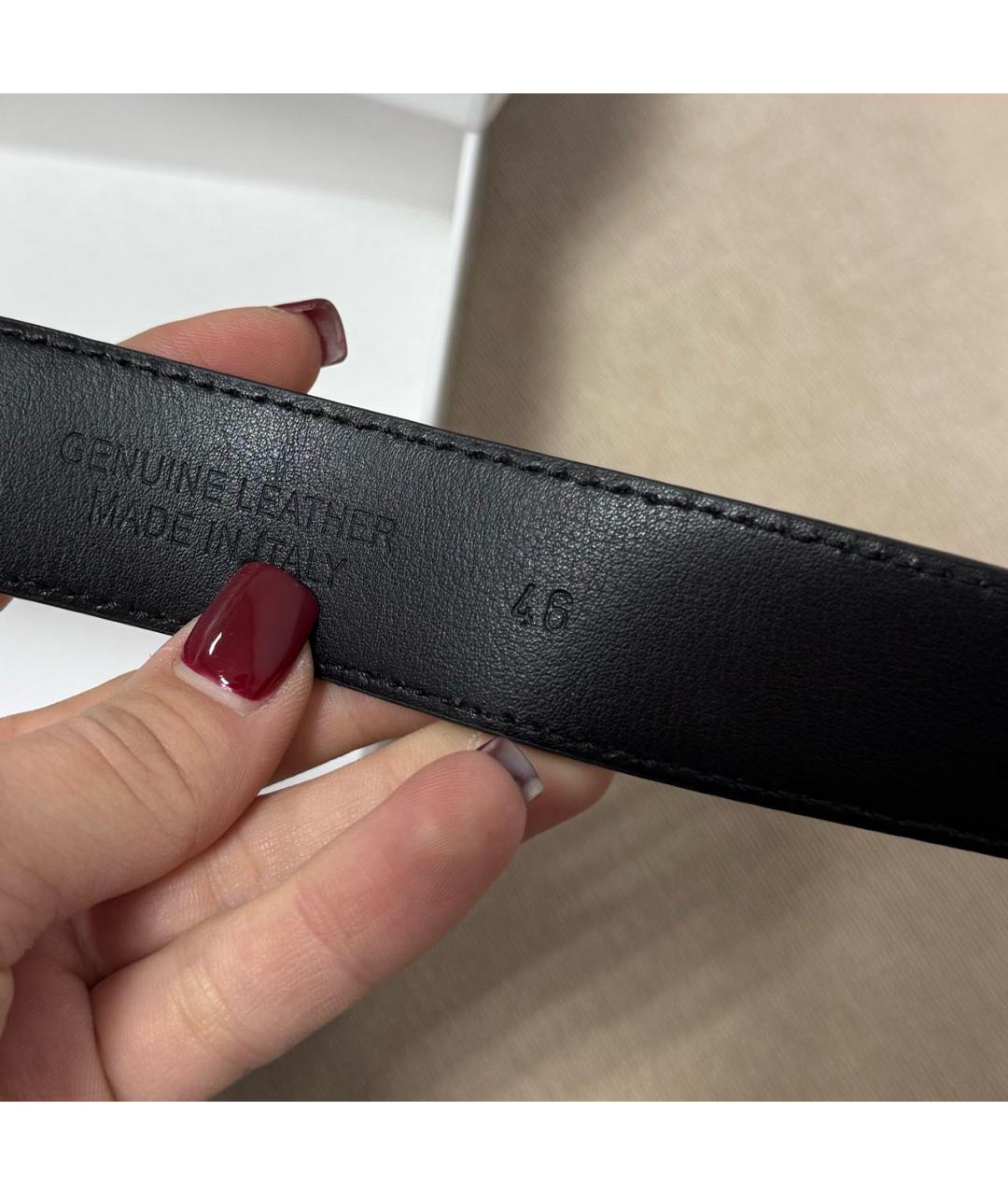 MOSCHINO Черный кожаный ремень, фото 4