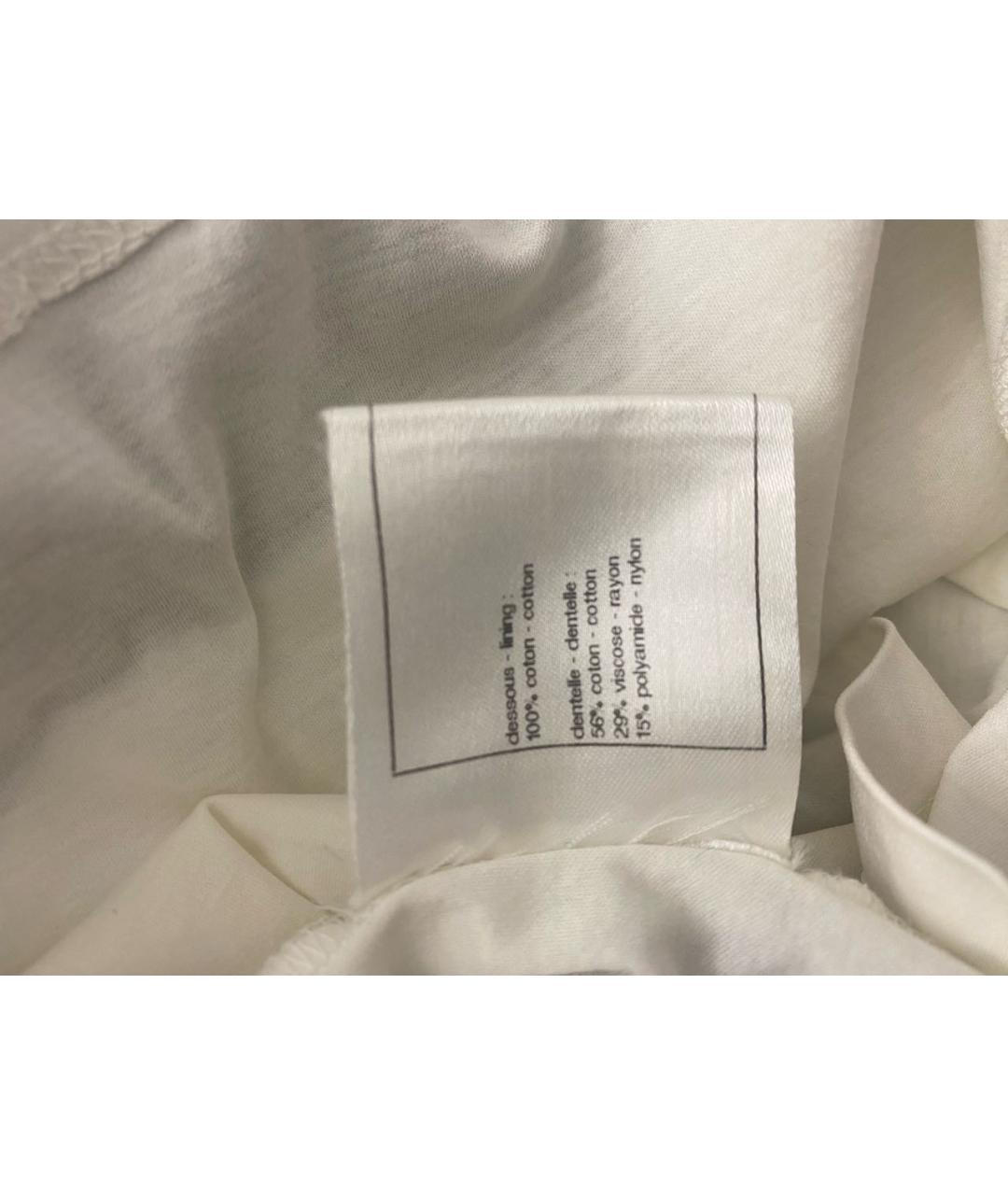 CHANEL Белая кружевная майка, фото 6