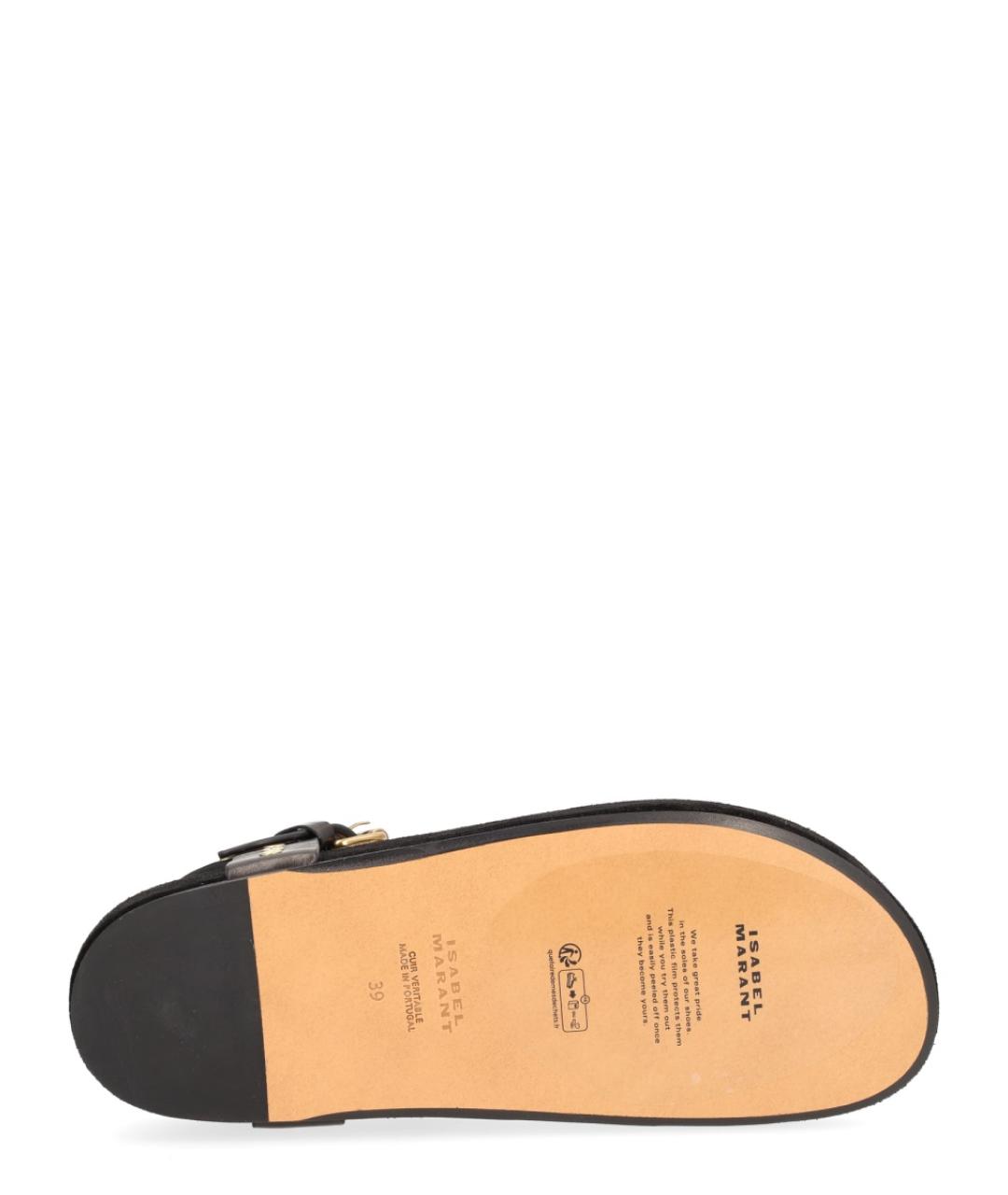 ISABEL MARANT Черные кожаные сандалии, фото 6