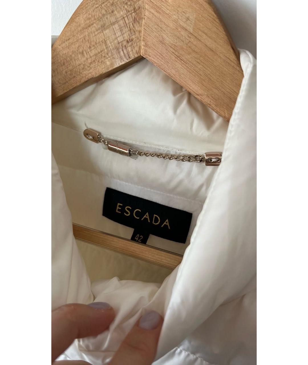 ESCADA Белый полиэстеровый пуховик, фото 3