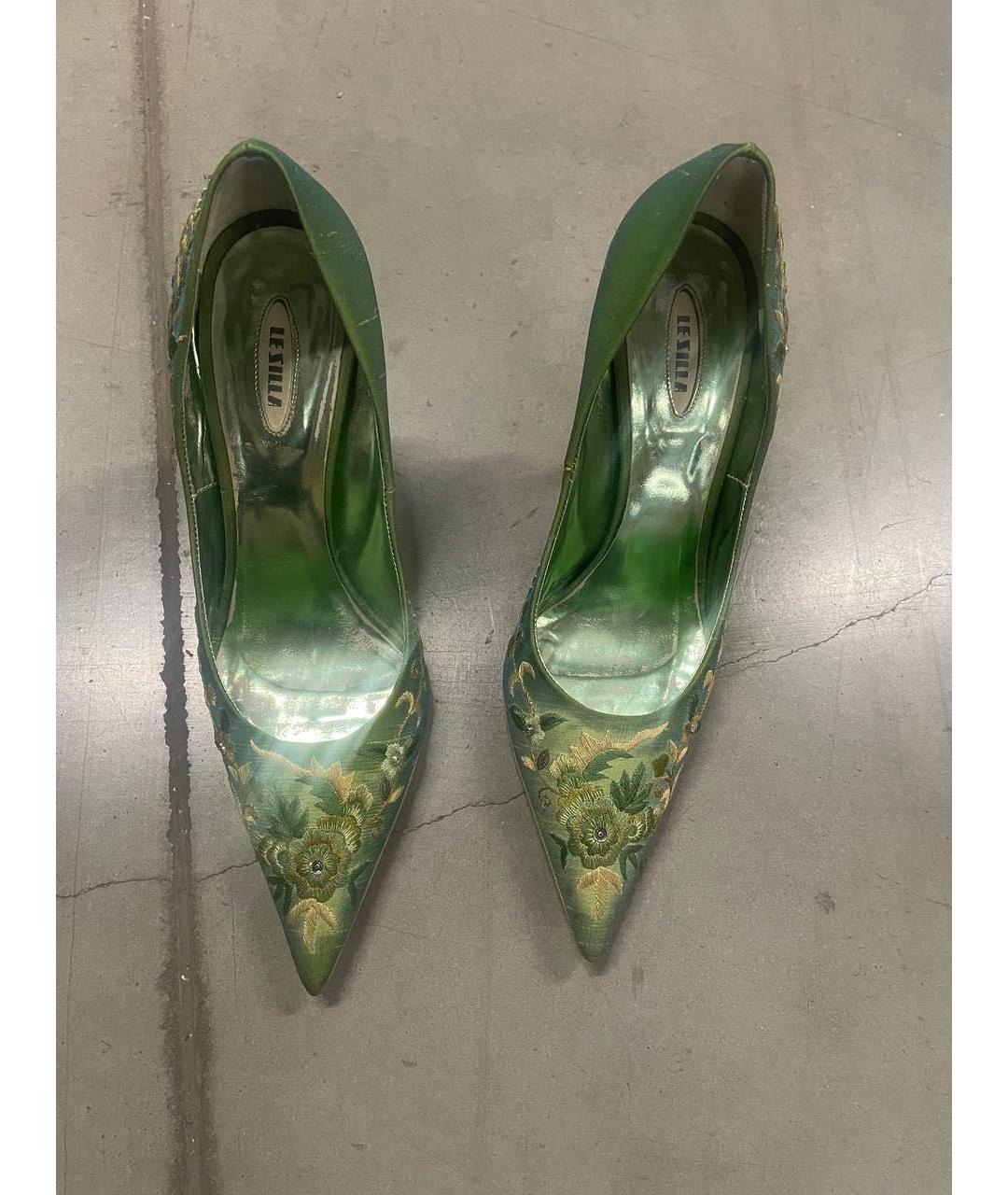 LE SILLA Зеленые текстильные туфли, фото 3