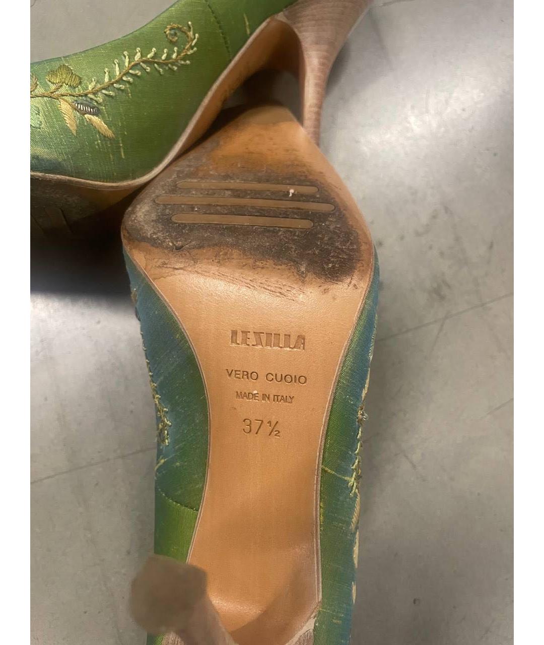 LE SILLA Зеленые текстильные туфли, фото 5
