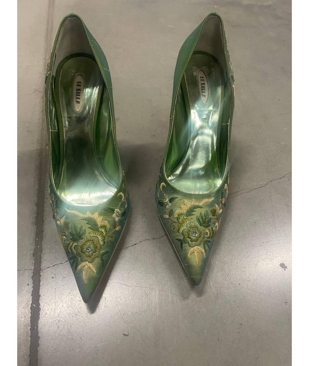 LE SILLA Зеленые текстильные туфли, фото 2