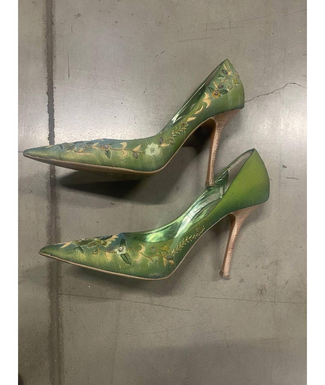 LE SILLA Зеленые текстильные туфли, фото 6