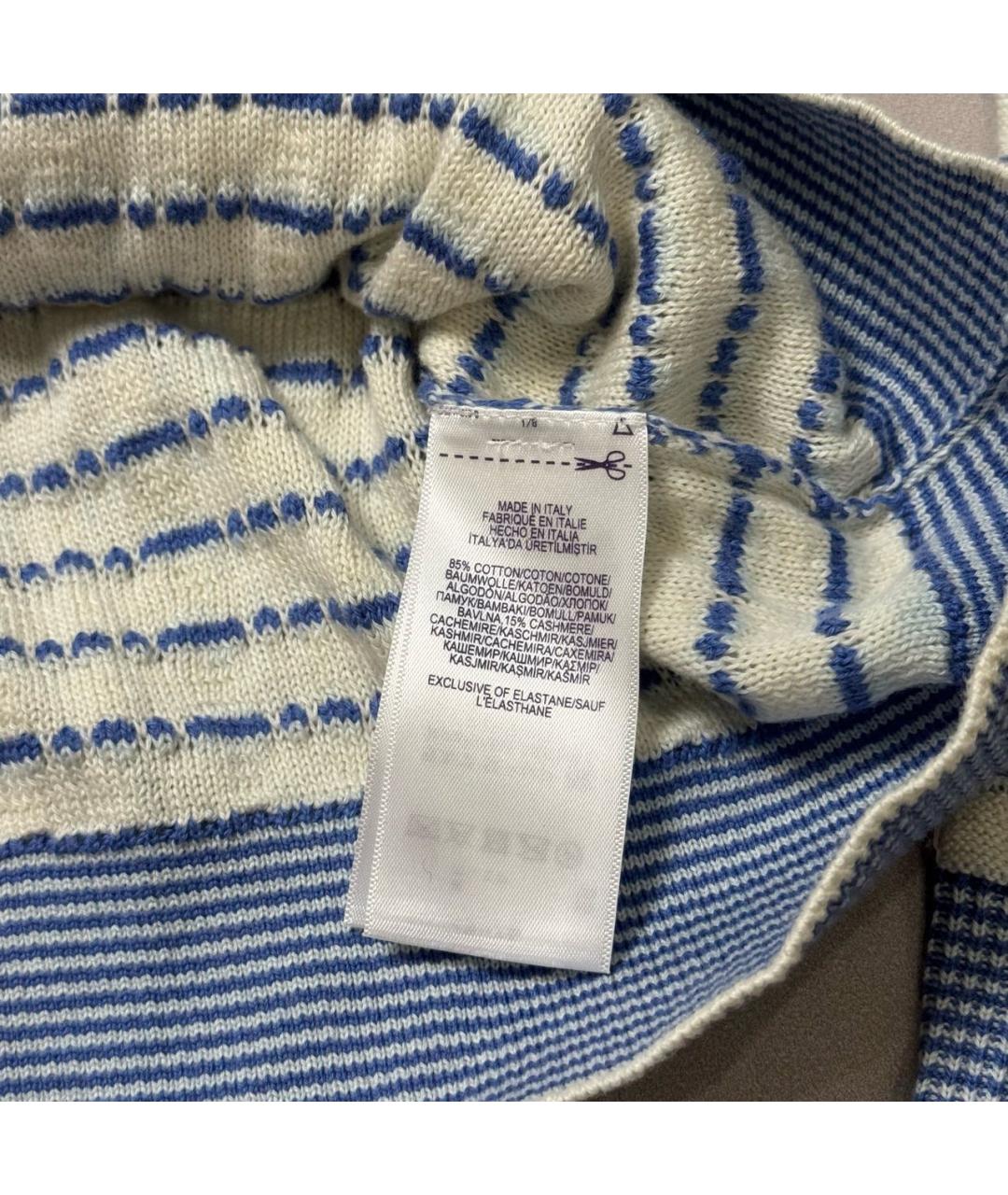 RALPH LAUREN PURPLE LABEL Белый хлопковый джемпер / свитер, фото 7