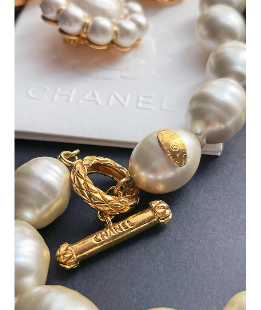 CHANEL Белый жемчужный кулон, фото 3