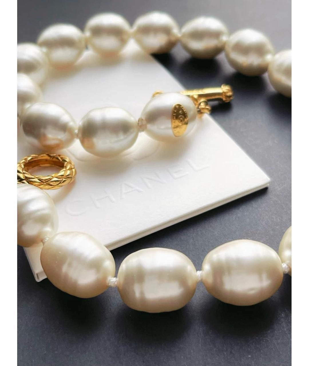 CHANEL Белый жемчужный кулон, фото 2