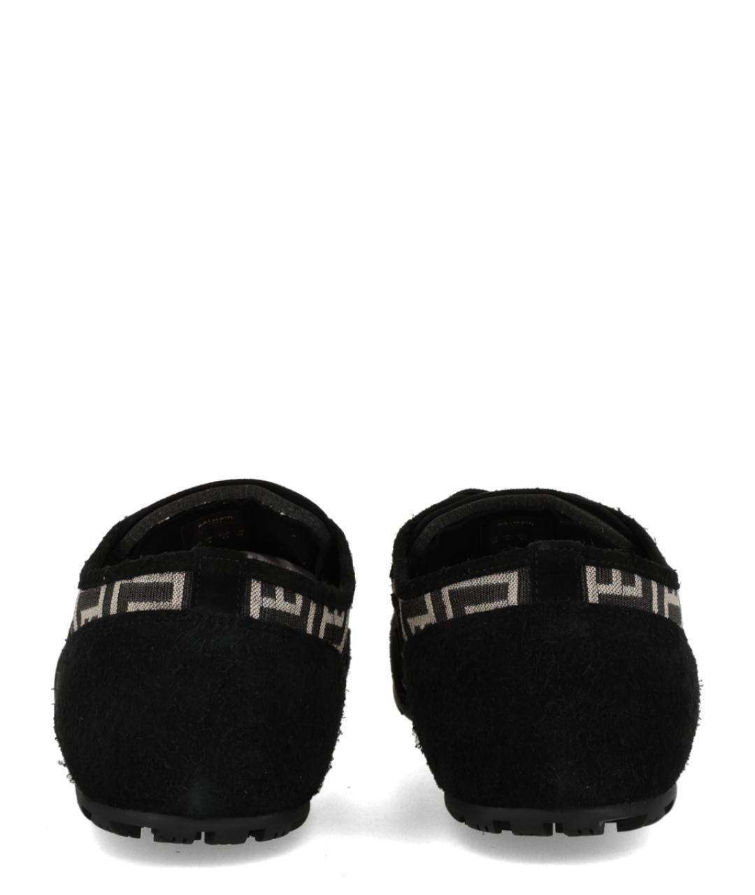 BALMAIN Черные кожаные низкие кроссовки / кеды, фото 4