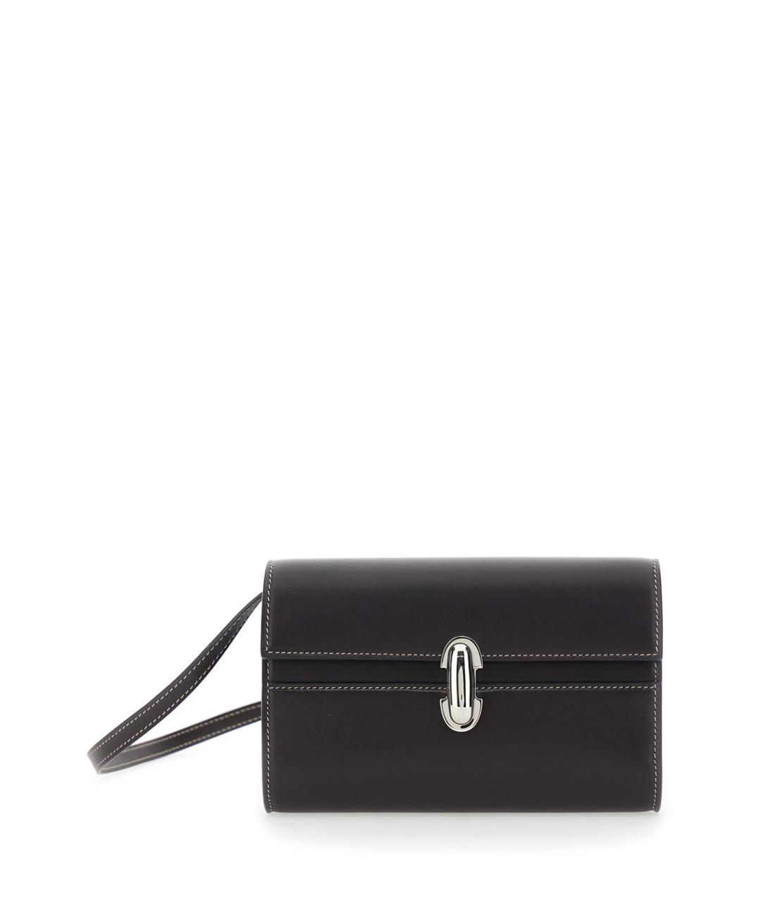 Savette Черная кожаная сумка через плечо, фото 1