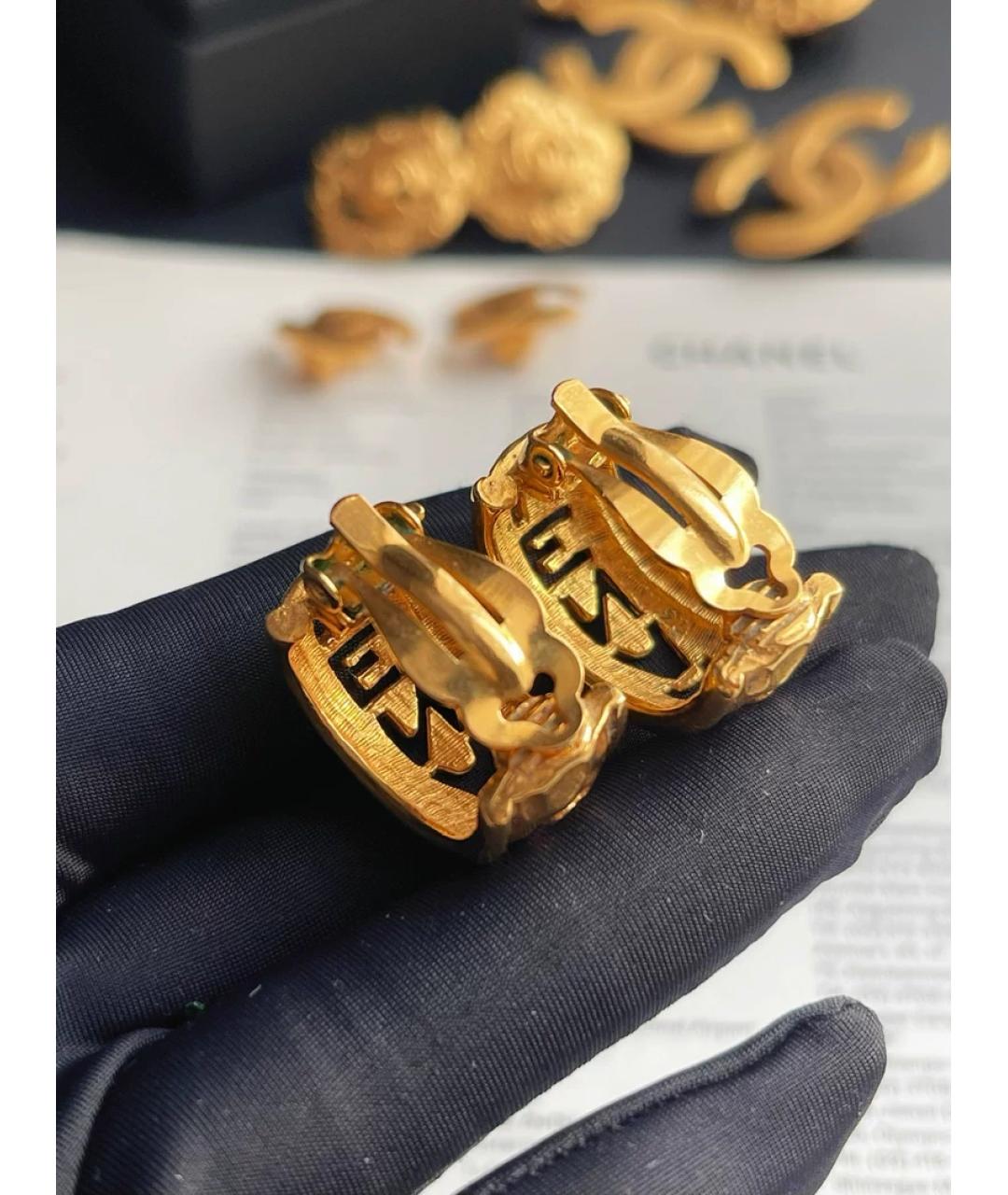 CHANEL Золотые серьги из желтого золота, фото 4