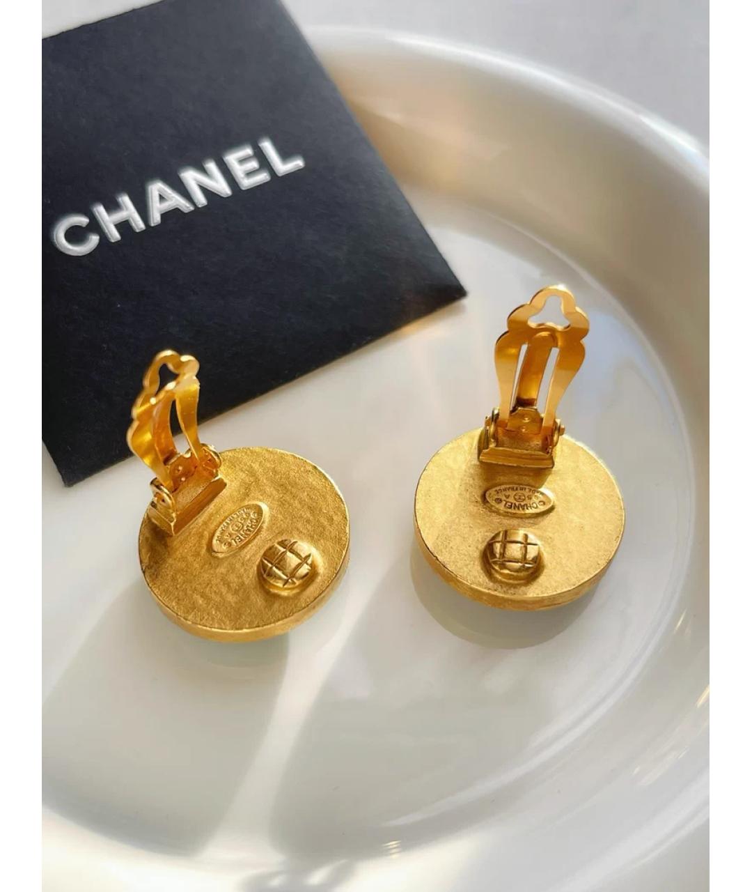 CHANEL Зеленые стеклянные серьги, фото 3